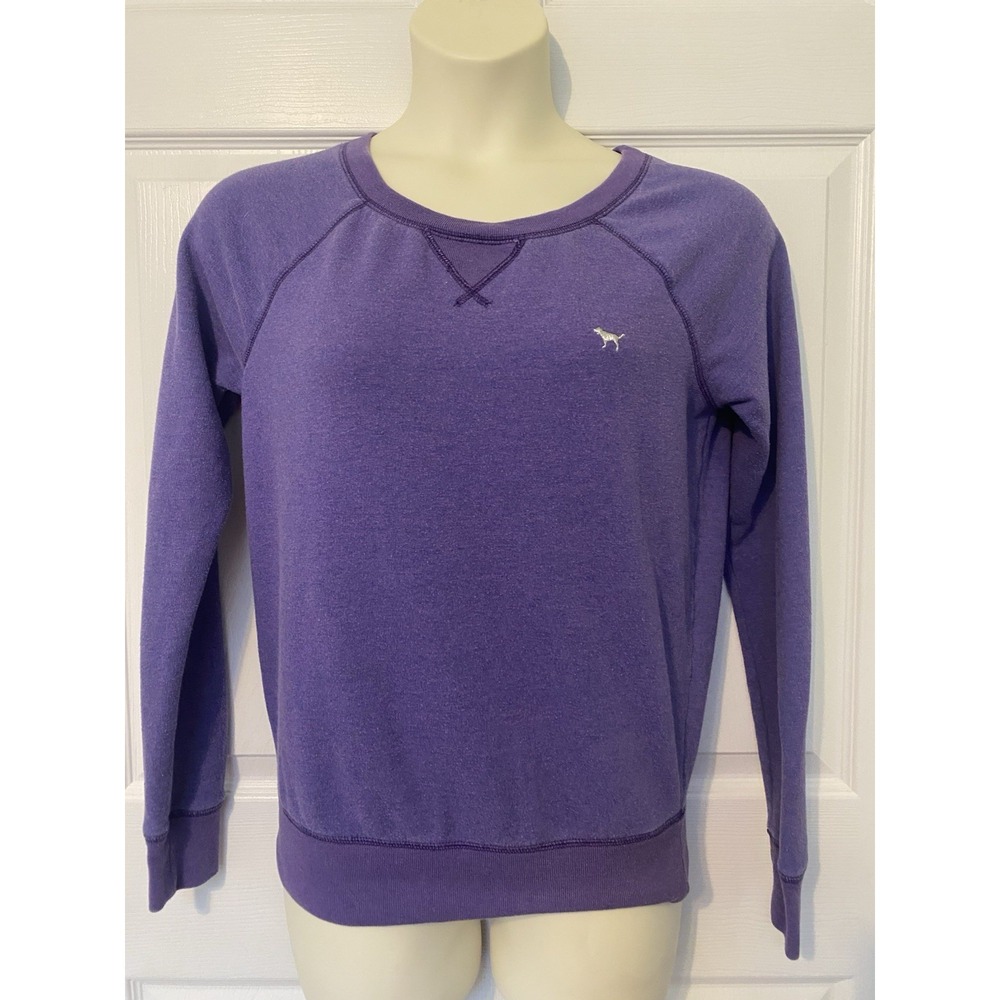 Victoria's‎ Secret Love Pink Brand Purple Sweatshirt Zebra Print/ Purple Medium